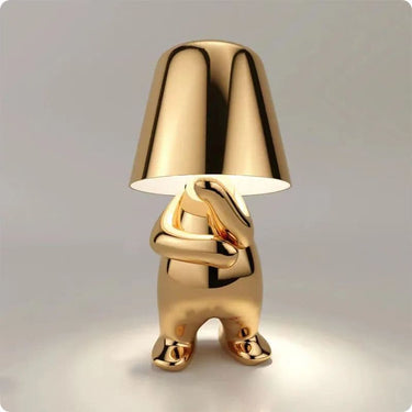 Lampe de chevet Déco Or Petit Homme Penseur-Lampe Veilleuse